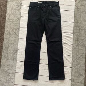 Ag Adriano Goldschmied Black Straight Jeans